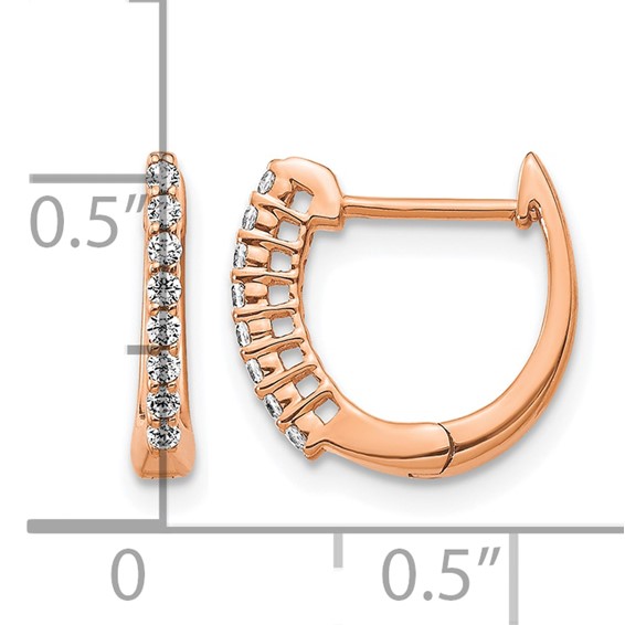 Gold Diamond Hinged Hoop Earrings