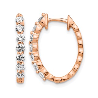 Diamond Hinged Hoop Earrings