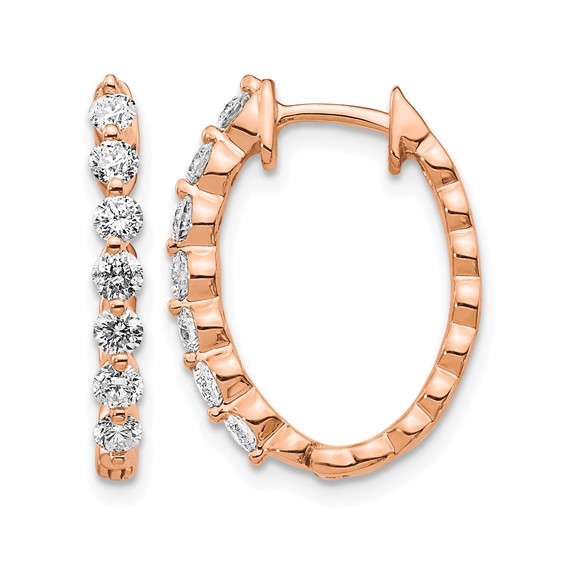 Diamond Hinged Hoop Earrings