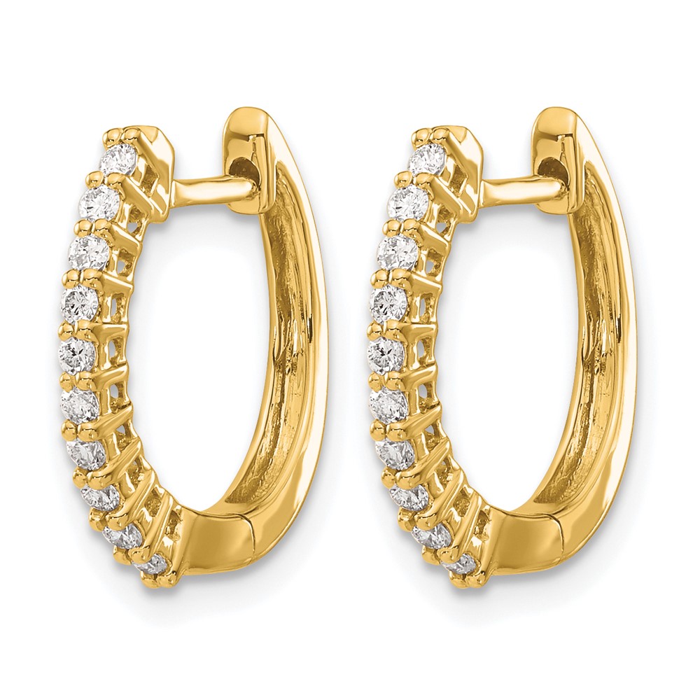 14k Diamond Hinged Hoop Earrings (EM5411-025-YA)