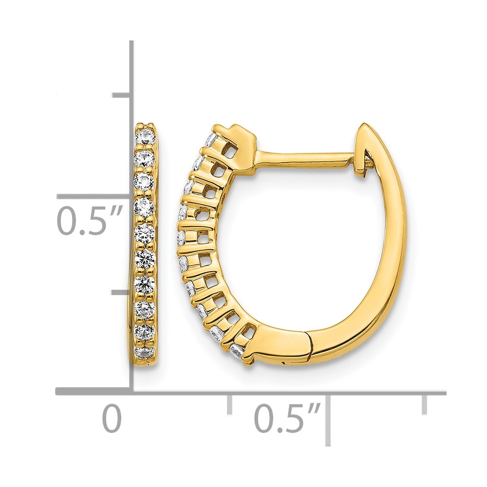 14k Diamond Hinged Hoop Earrings (EM5411-025-YA)