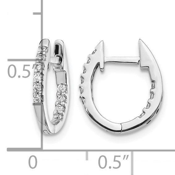 Diamond Hinged Hoop Earrings