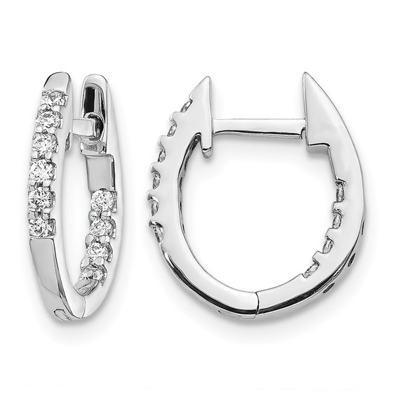Diamond Hinged Hoop Earrings