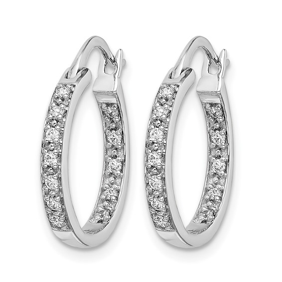 Diamond Hinged Hoop Earrings