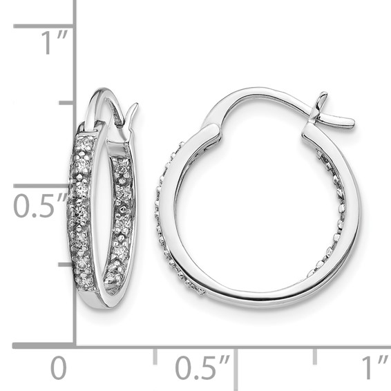 Diamond Hinged Hoop Earrings