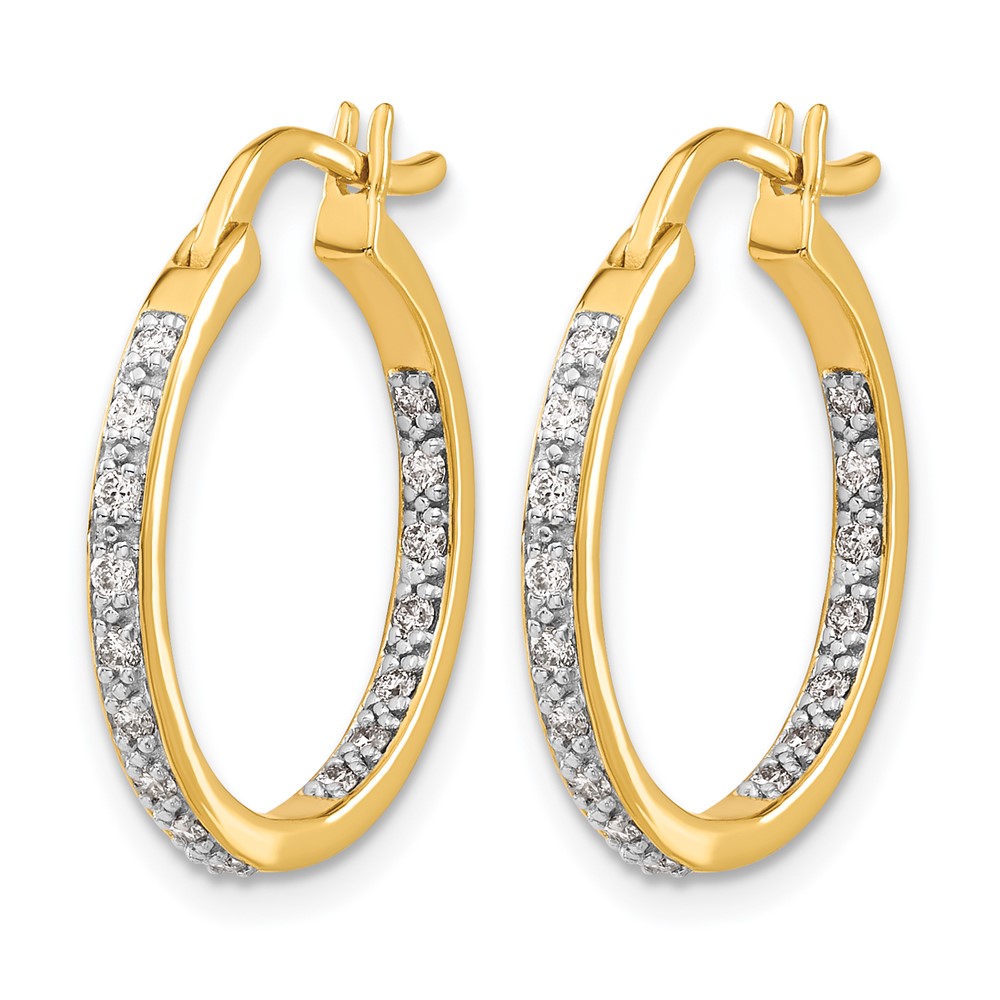 14k Diamond In/Out Hoop Earrings (EM5423-033-YA)