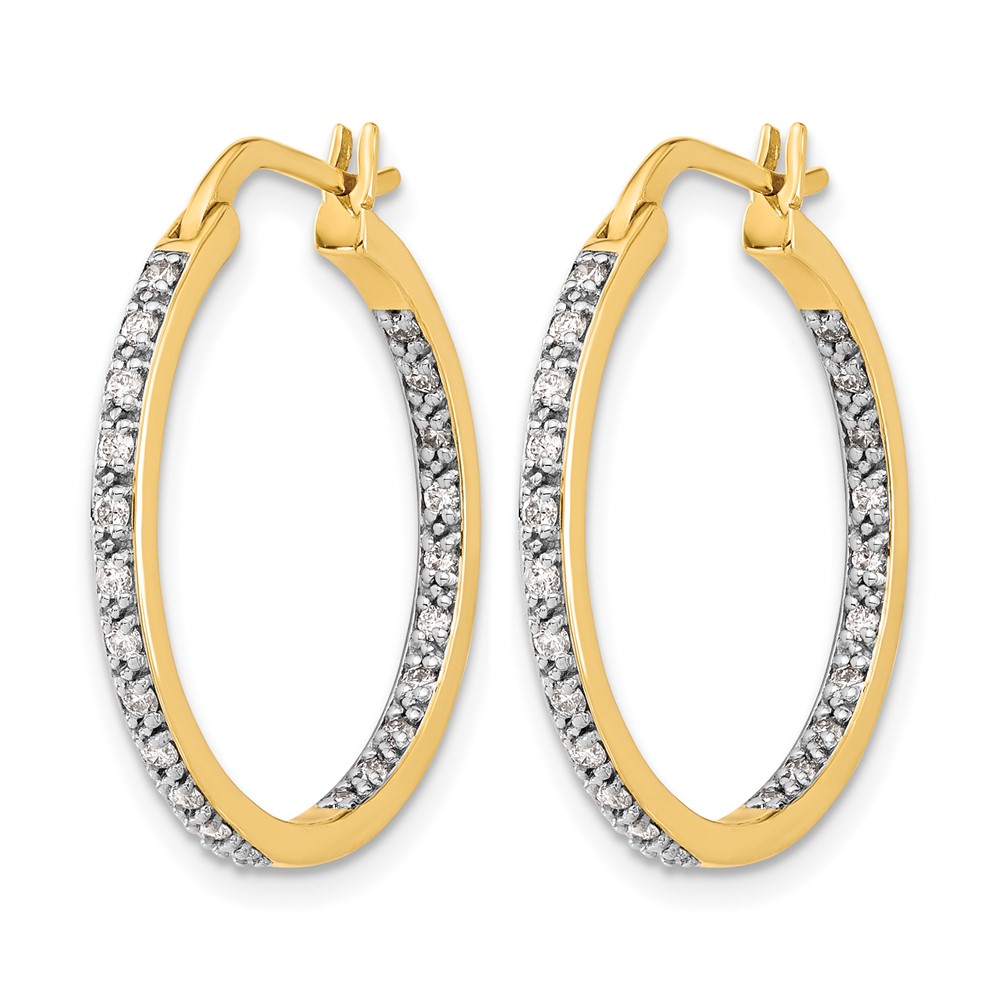 14k Diamond In/Out Hoop Earrings (EM5423-050-YA)