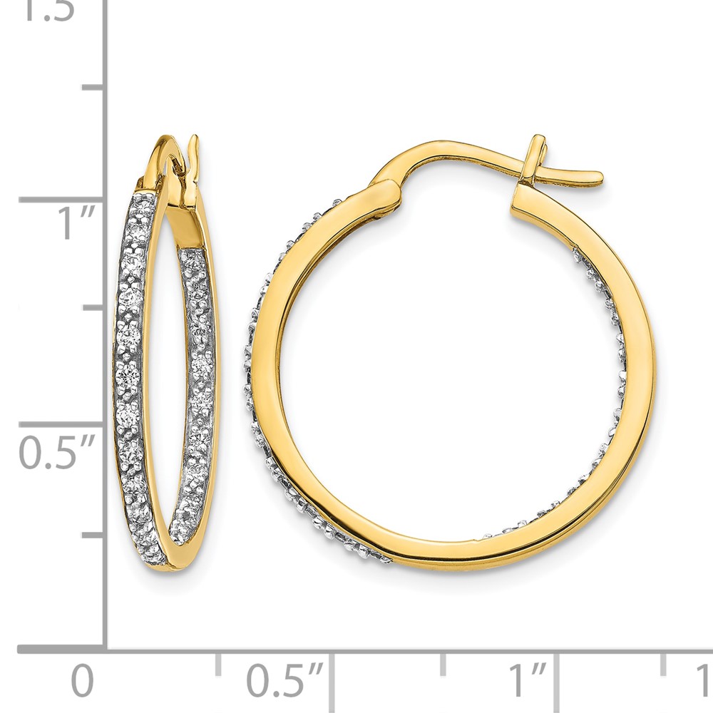 14k Diamond In/Out Hoop Earrings (EM5423-050-YA)