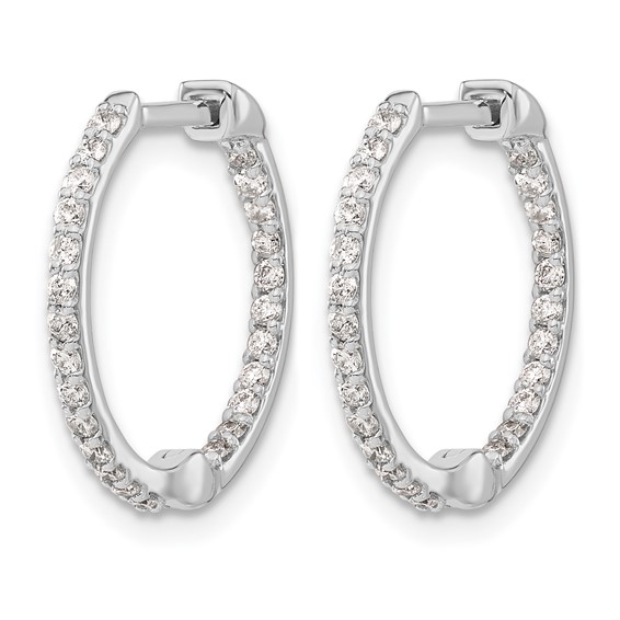 Diamond Hinged Hoop Earrings