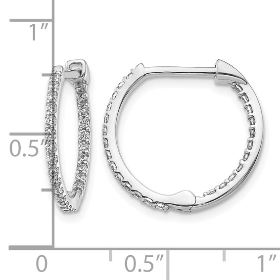 Diamond Hinged Hoop Earrings