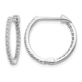 Diamond Hinged Hoop Earrings