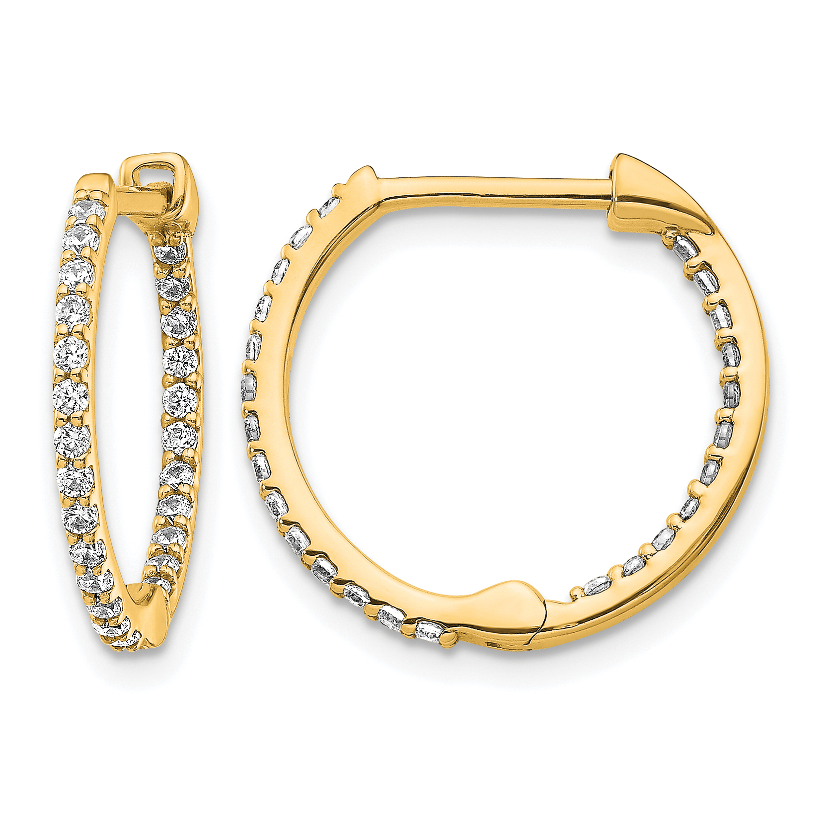 14k Diamond In/Out Hinged Hoop Earrings (EM5425-050-YA)