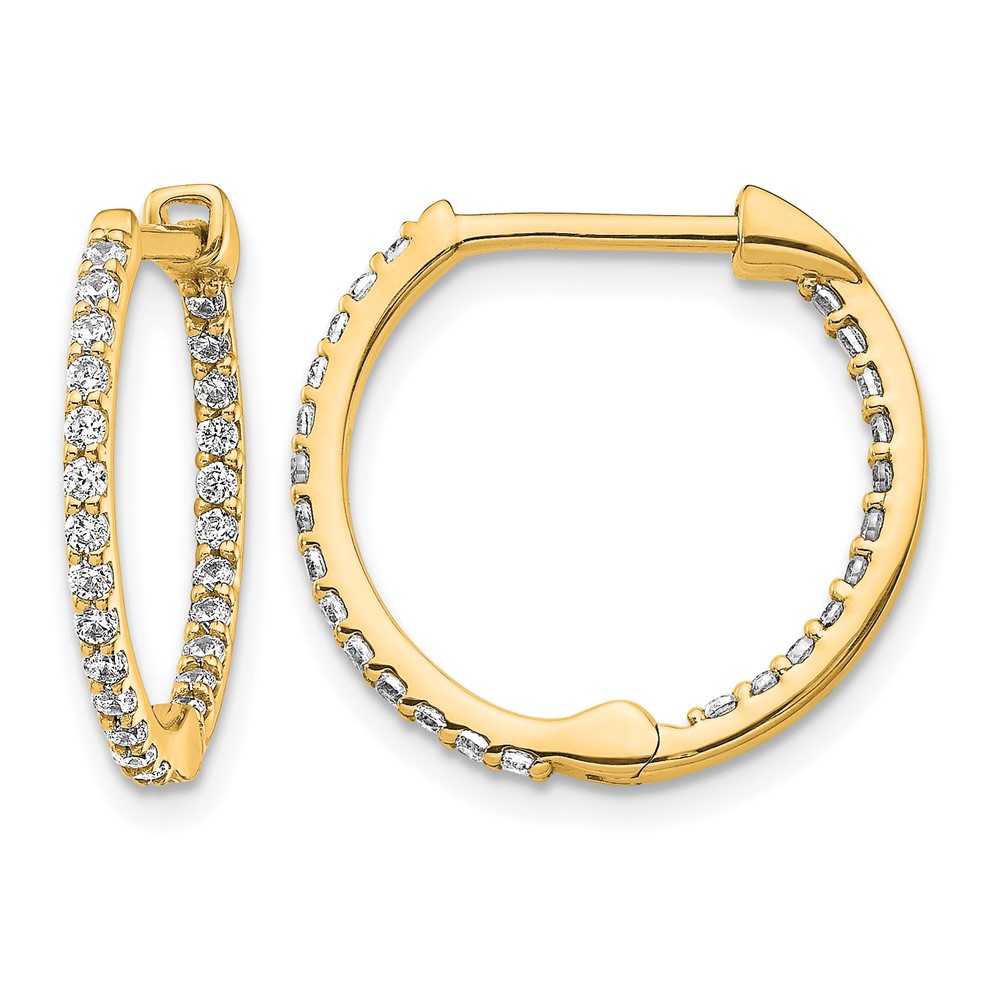 14k Diamond In/Out Hinged Hoop Earrings (EM5425-050-YA)