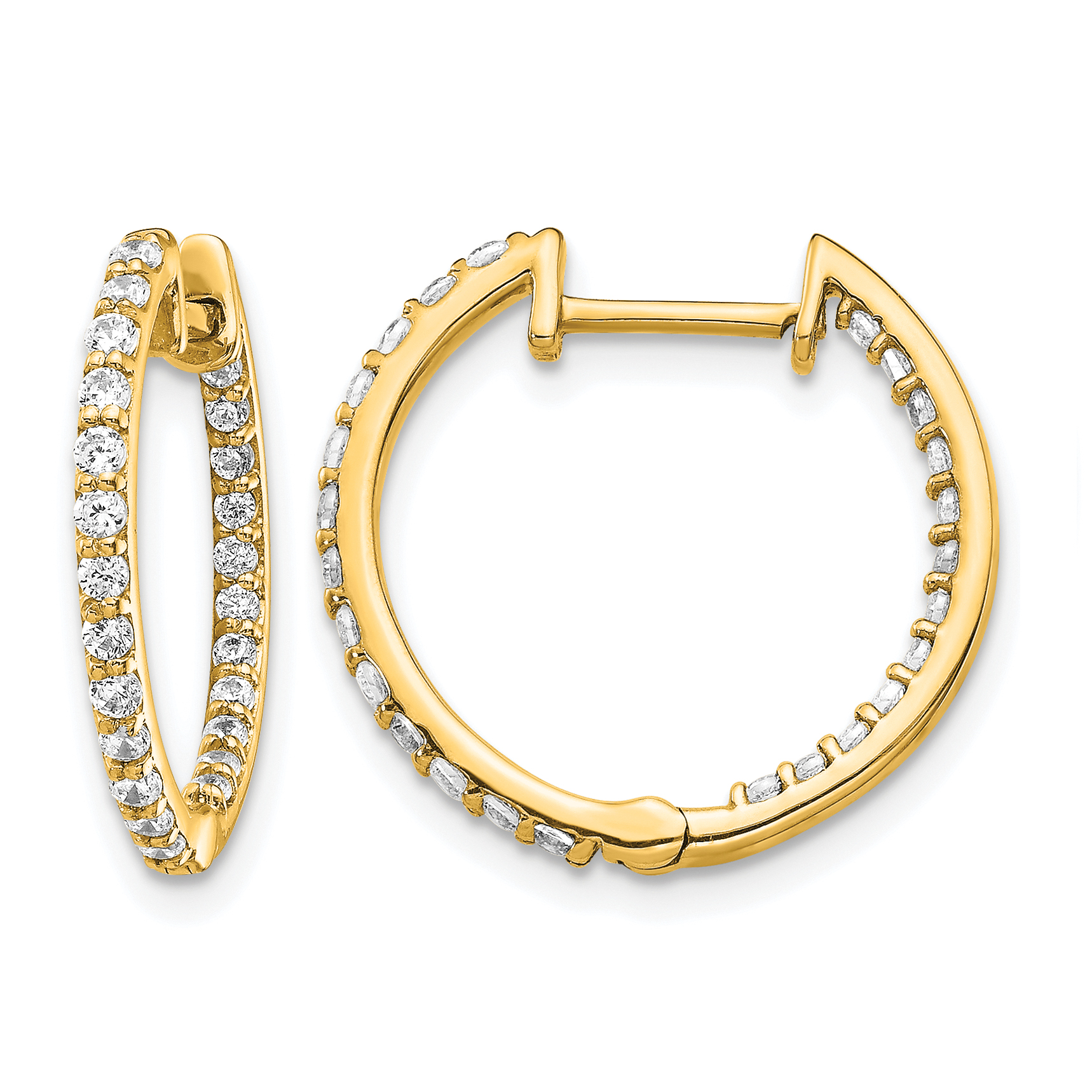 14k Diamond In/Out Hinged Hoop Earrings (EM5425-062-YA)