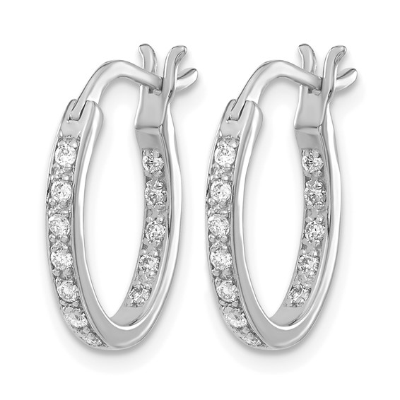 Diamond In/Out Hoop Earrings