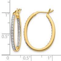 14K Yellow Gold 0.50 Carat Lab Grown Diamond VS SI+ G+ Complete in and Out Hoop Earrings view 4