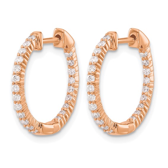 Diamond In/Out Hoop Earrings
