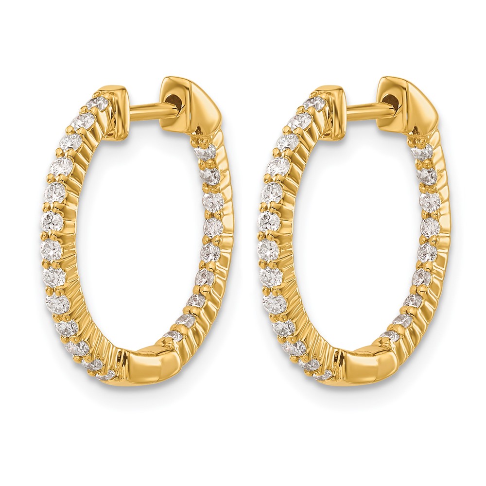 14k Gold Polished Diamond In/Out Hinged Hoop Earrings (EM5430-050-YA)