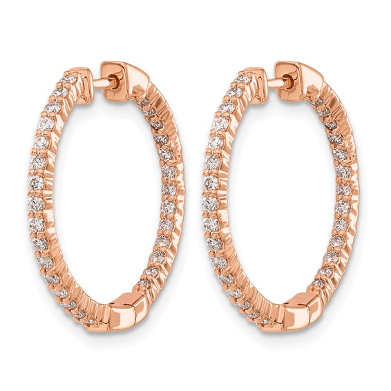 Diamond In/Out Hinged Hoop Earrings