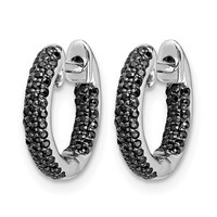 14K White Gold 0.38 Carat Lab Grown Diamond VS SI+ G+ Complete Hinged Hoop Earrings view 2