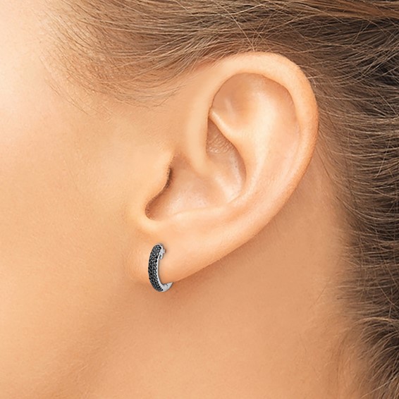 Diamond Hinged Hoop Earrings