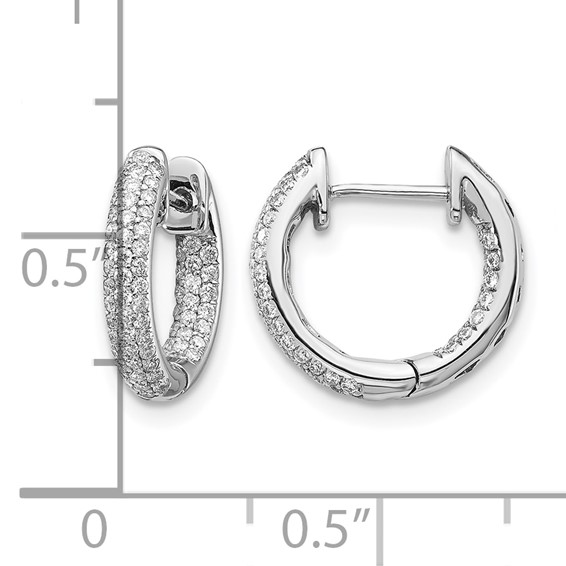 Diamond Hinged Hoop Earrings