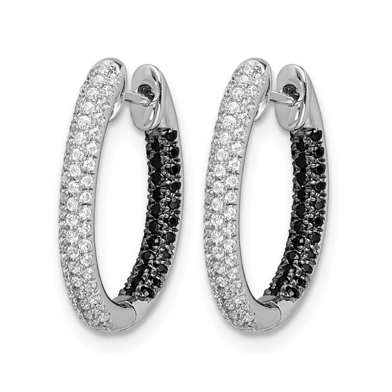 Gold Diamond Hinged Hoop Earrings