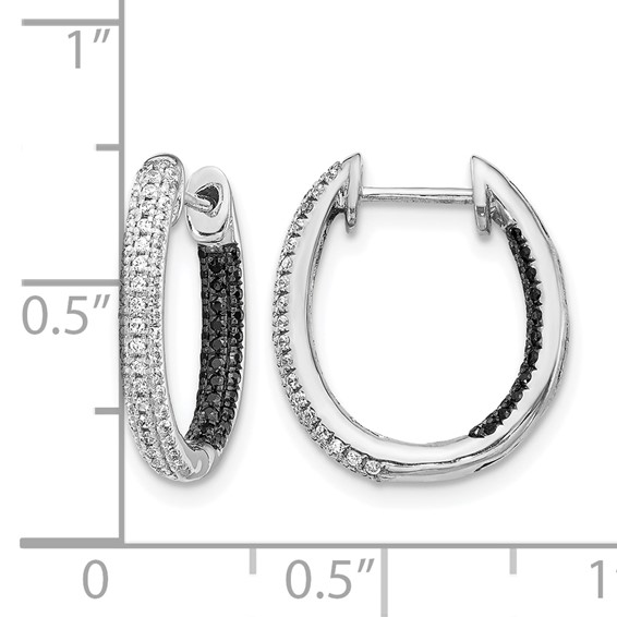 Gold Diamond Hinged Hoop Earrings