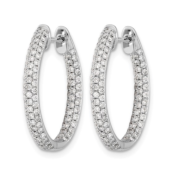 Diamond In/Out Hinged Hoop Earrings