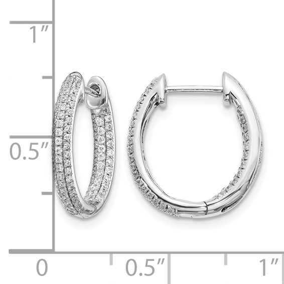 Gold Diamond Hinged Hoop Earrings