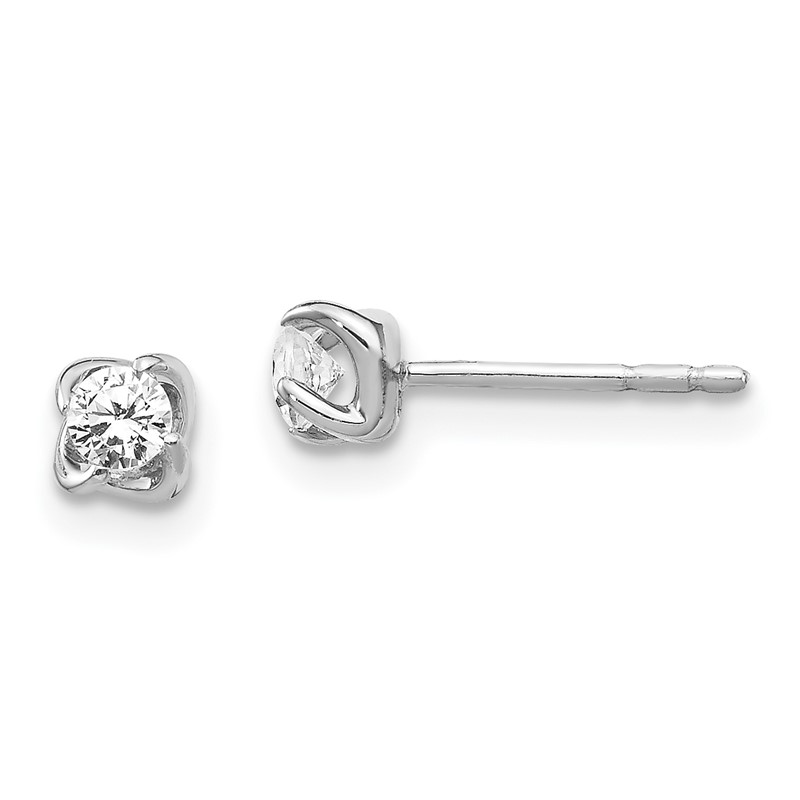 14k White Gold 1/5 carat Lab Grown Diamond VS/SI+ G+ Stud Post Earrings