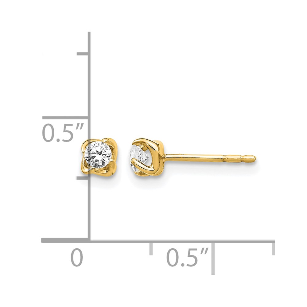 14k Diamond Post Earrings (EM5446-020-YA)