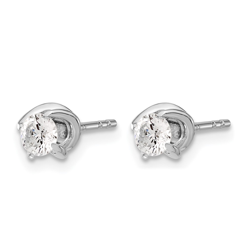 14k White Gold Fancy Twist Diamond Earrings (EM5448-050-WA)