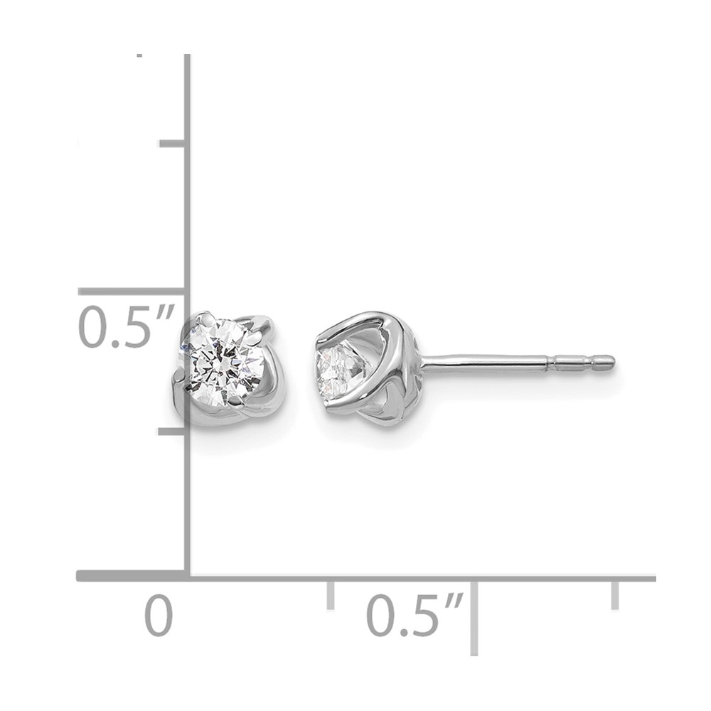14k White Gold Fancy Twist Diamond Earrings (EM5448-050-WA)