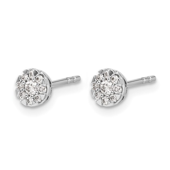 Diamond Cluster Post Earrings