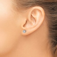 14K White Gold 0.20 Carat Lab Grown Diamond VS SI+ G+ Cluster Post Earrings view 3