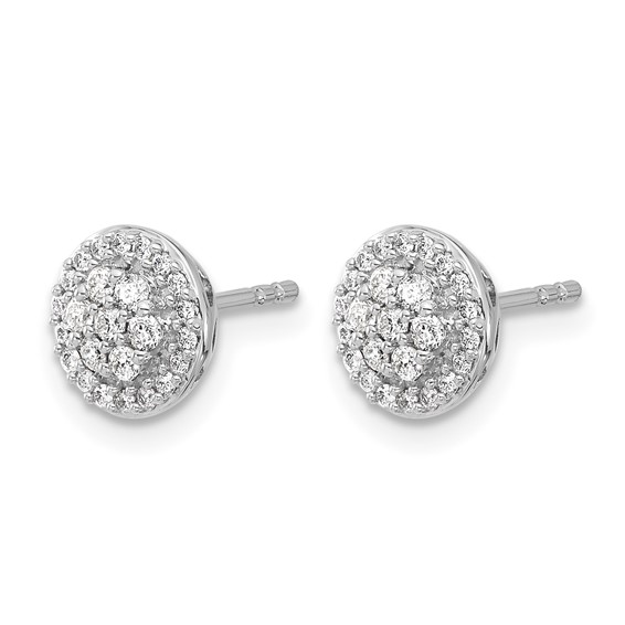 Diamond Cluster Post Earrings