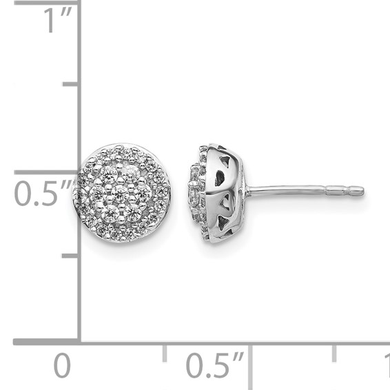 Diamond Cluster Post Earrings