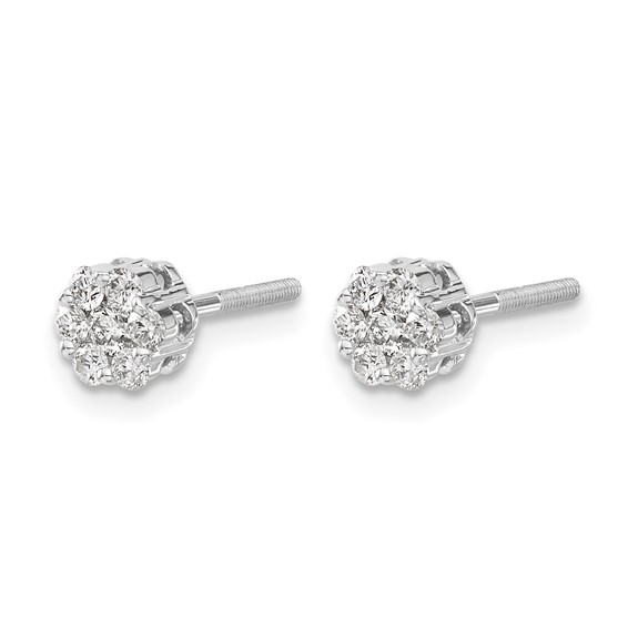 Diamond Cluster Post Earrings