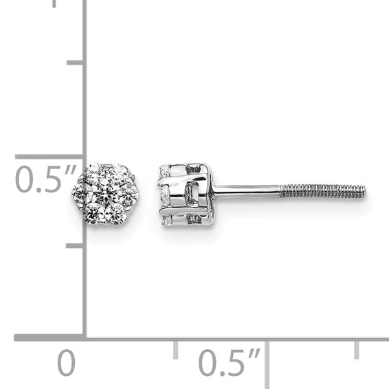 Diamond Cluster Post Earrings