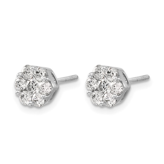Diamond Cluster Post Earrings