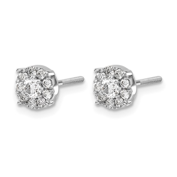 Diamond Cluster Post Earrings