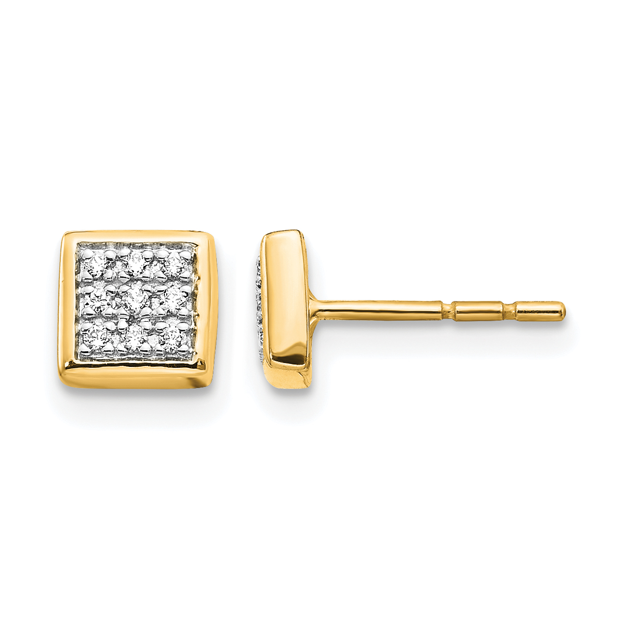 14k Diamond Post Earrings (EM5471-010-YA)