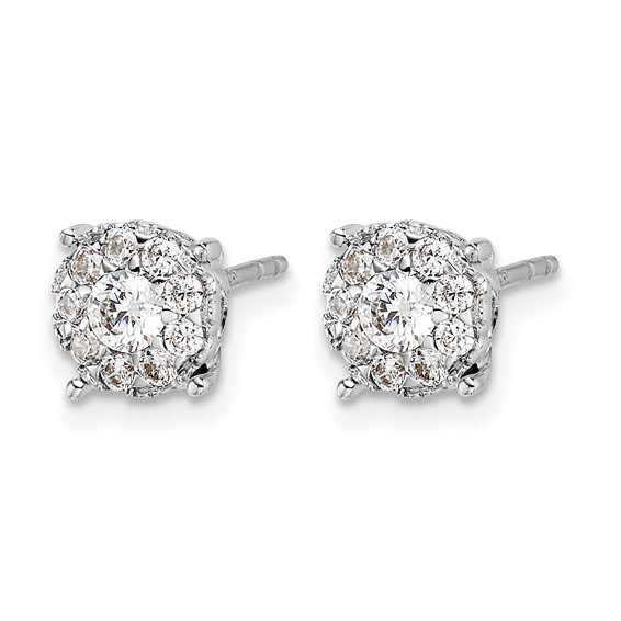 Diamond Cluster Post Earrings