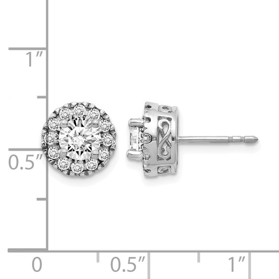 Diamond Semi-Mount Stud Earrings