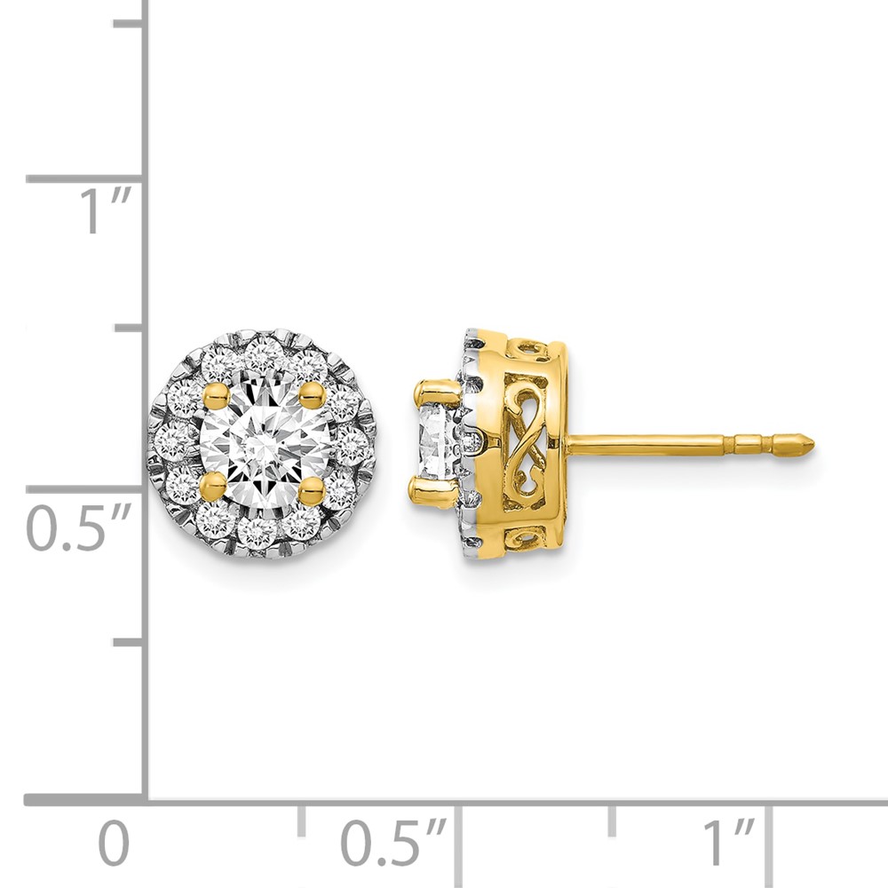 14k Diamond Semi-mount Stud Earrings (EM5482-050-YA)