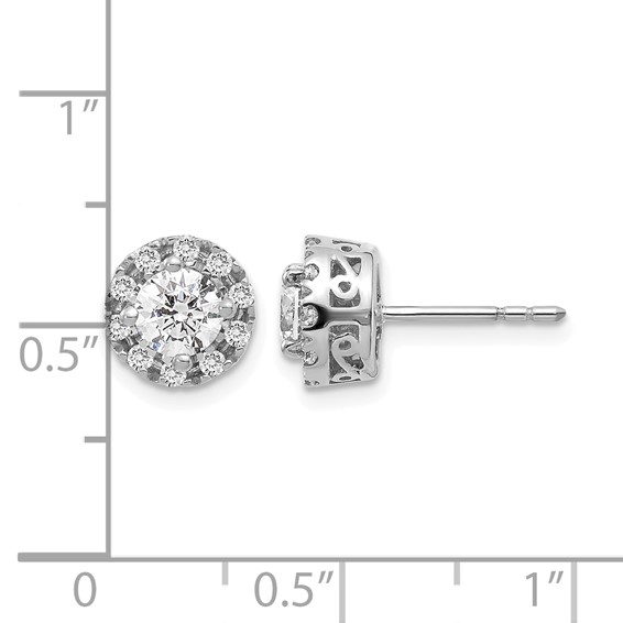 Diamond Semi-Mount Stud Earrings