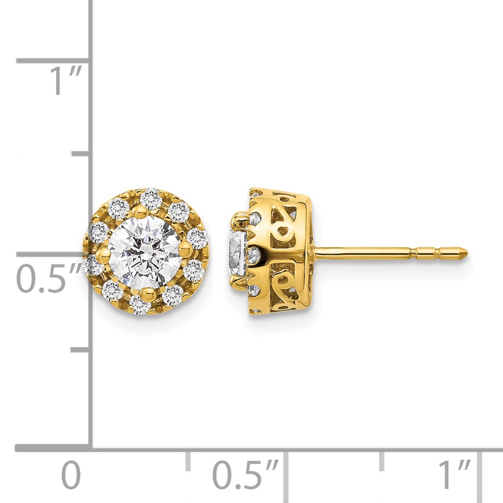 14k Diamond Semi-mount Stud Earrings (EM5483-025-YA)