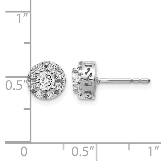 Diamond Semi-Mount Stud Earrings