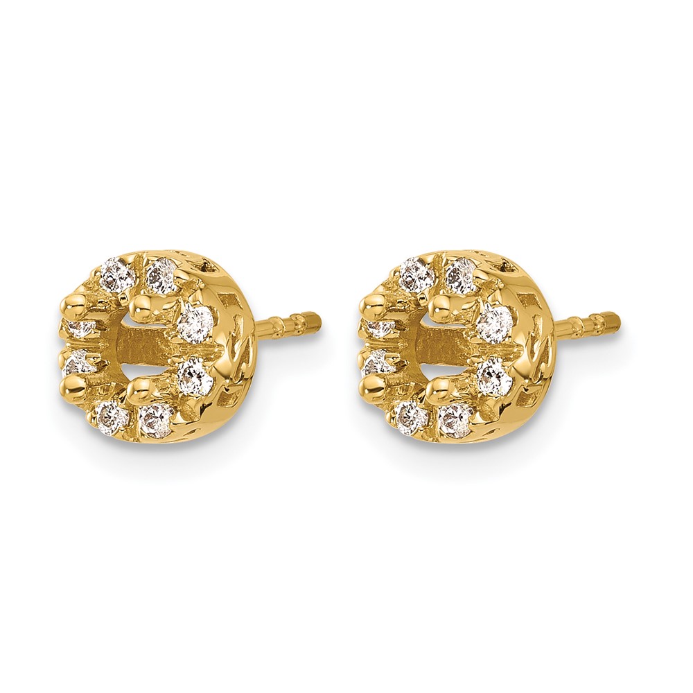 14k Diamond Semi-mount Stud Earrings (EM5484-025-YA)